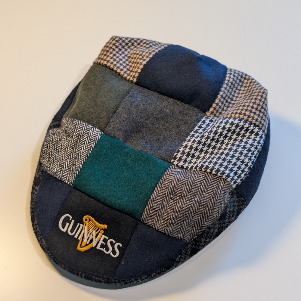 Guinness Patchwork Flat Cap in Navy, Green & Gray - image 1